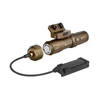 Olight FDE weapon light with remote pressure switch, disassembled view.