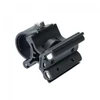 Black bicycle quick-release handlebar mount for lights and accessories.