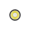 Circular yellow LED light source with a white center, top view.