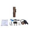 Bronze Olight Odin weapon light kit including flashlight, mount, remote switch, charging cable, and manual.