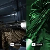 Olight Odin IR weapon light showing 1000 lumen white light and 150 mW infrared dual beam modes on rifle.of_