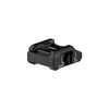 Black camera cold shoe mount with lock/unlock knob, S-Mount label