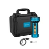 Olight blue Marauder Mini 2 high-lumen flashlight and carrying case for powerful illumination and easy transport.