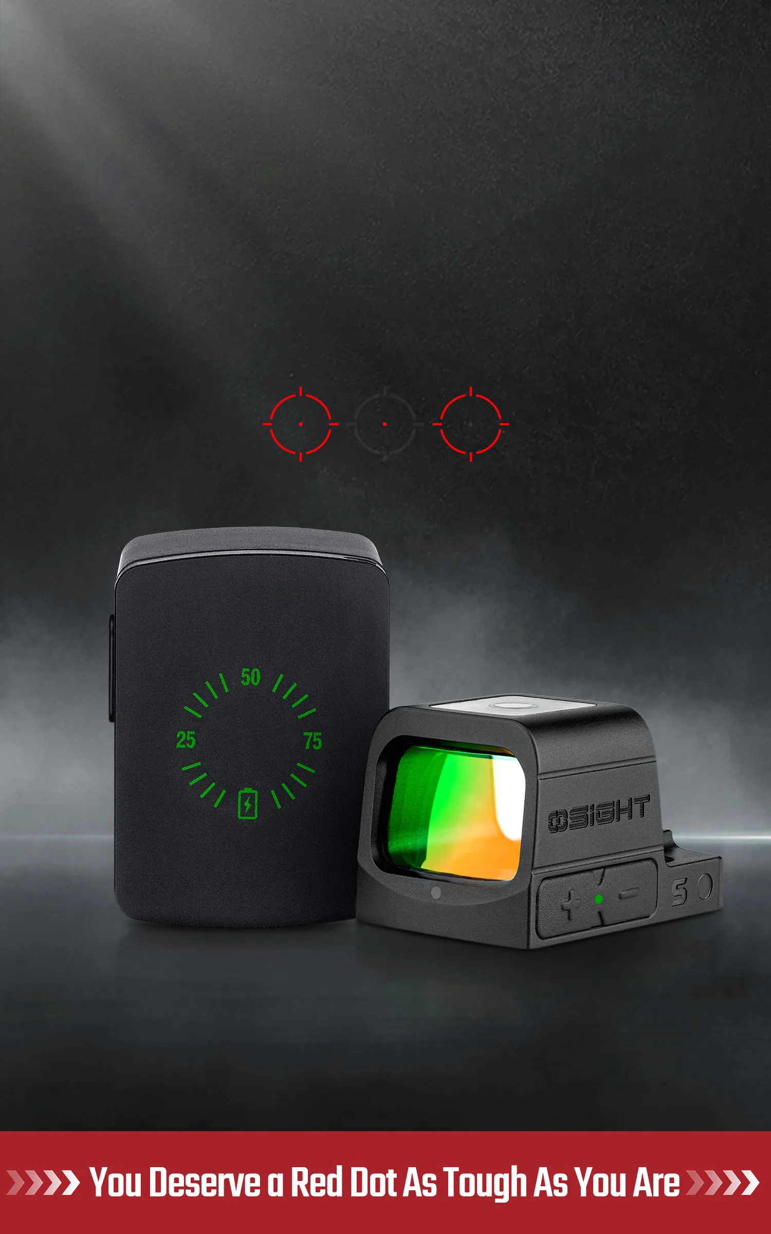 Osight S 2 MOA Dot & Circle: Magnetic Charging Optic