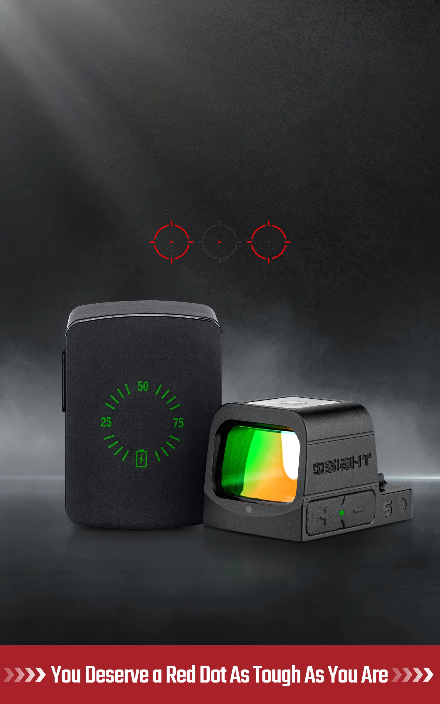 OSIGHT S ドットサイト Osight S 2 MOA Dot & 32 MOA Circle Multi-reticle System Red Dot