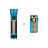 Olight Blue Seeker 4 Pro flashlight with textured grip and Oclip Pro portable light for outdoor and everyday carry.