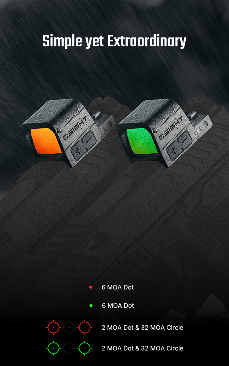 Osight SE RMSc Enclosed Aspherical Red Dot Optic Replaceable