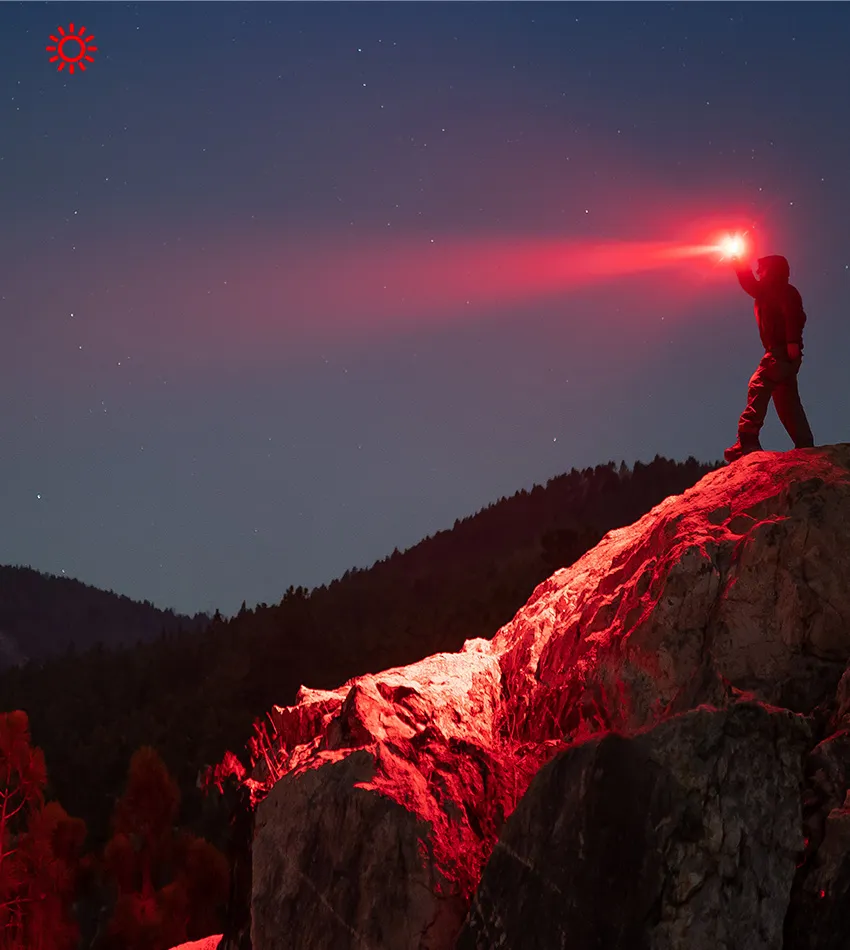 Marauder Mini Powerful LED Flashlight 7000lm RGB Dual Beam Olight