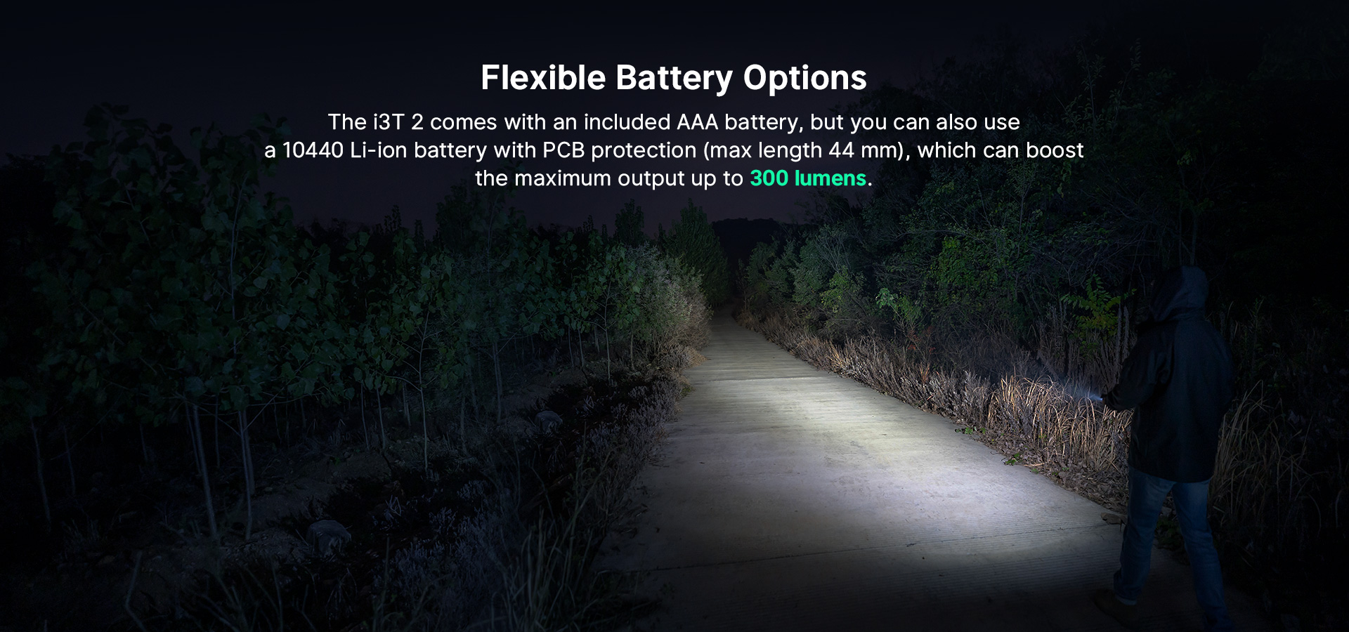 I3T 2 EDC Flashlight 300 Lumens AAA 10440 Dual Power Pocket Light - Olight