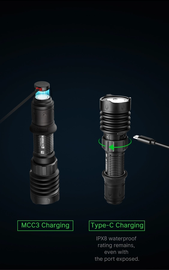 Warrior X 4 USB-C and MCC Rechargeable Tactical Flashlight With
