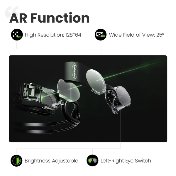 Holoswim 2 Pro AR Smart HUD Swim Goggles Real Time AI Tracking