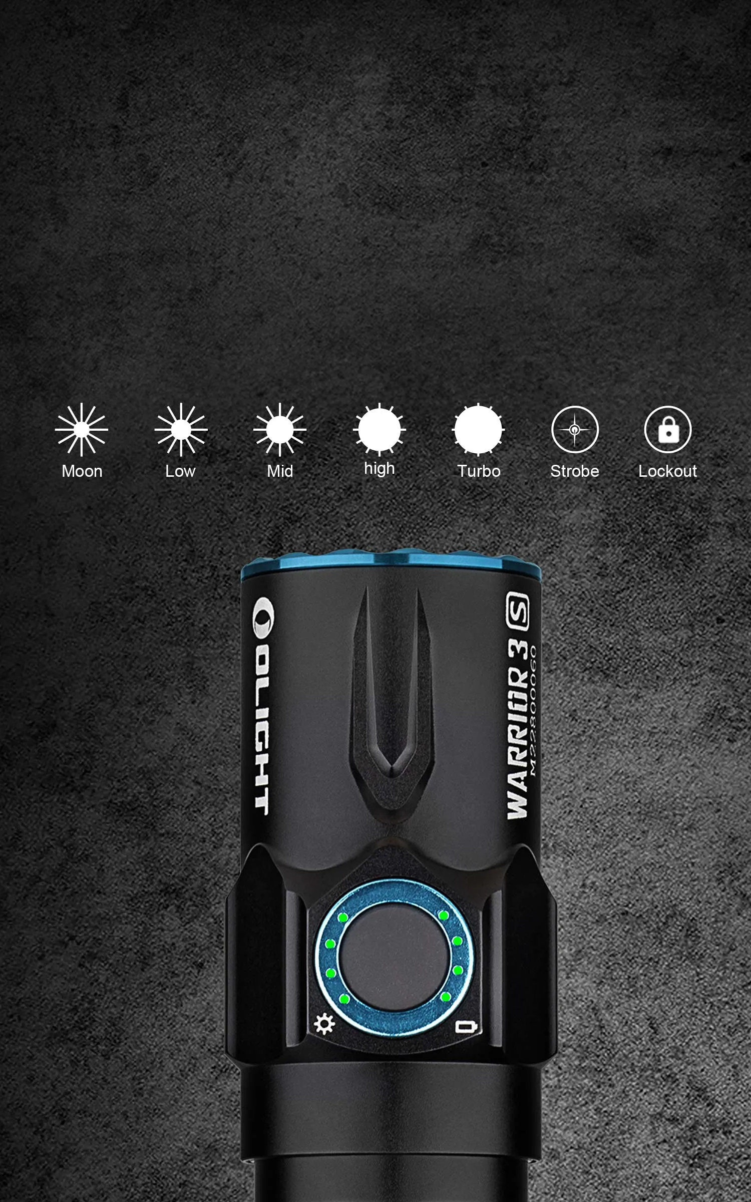 Warrior 3S High Beam Tactical Flashlight - Olight