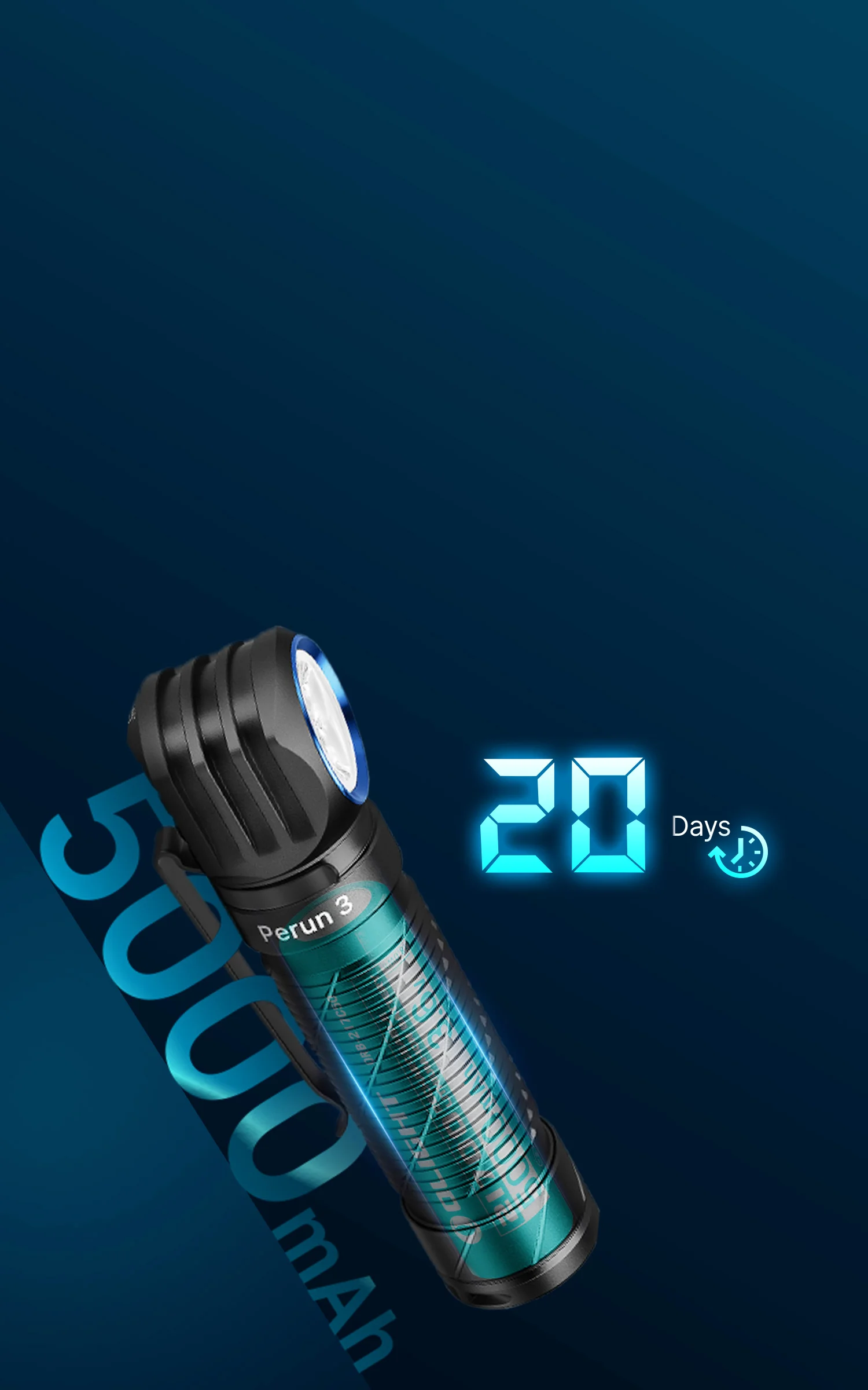 Perun 3 Headlamp 3000 Lumens White Light and Red Light - Olight