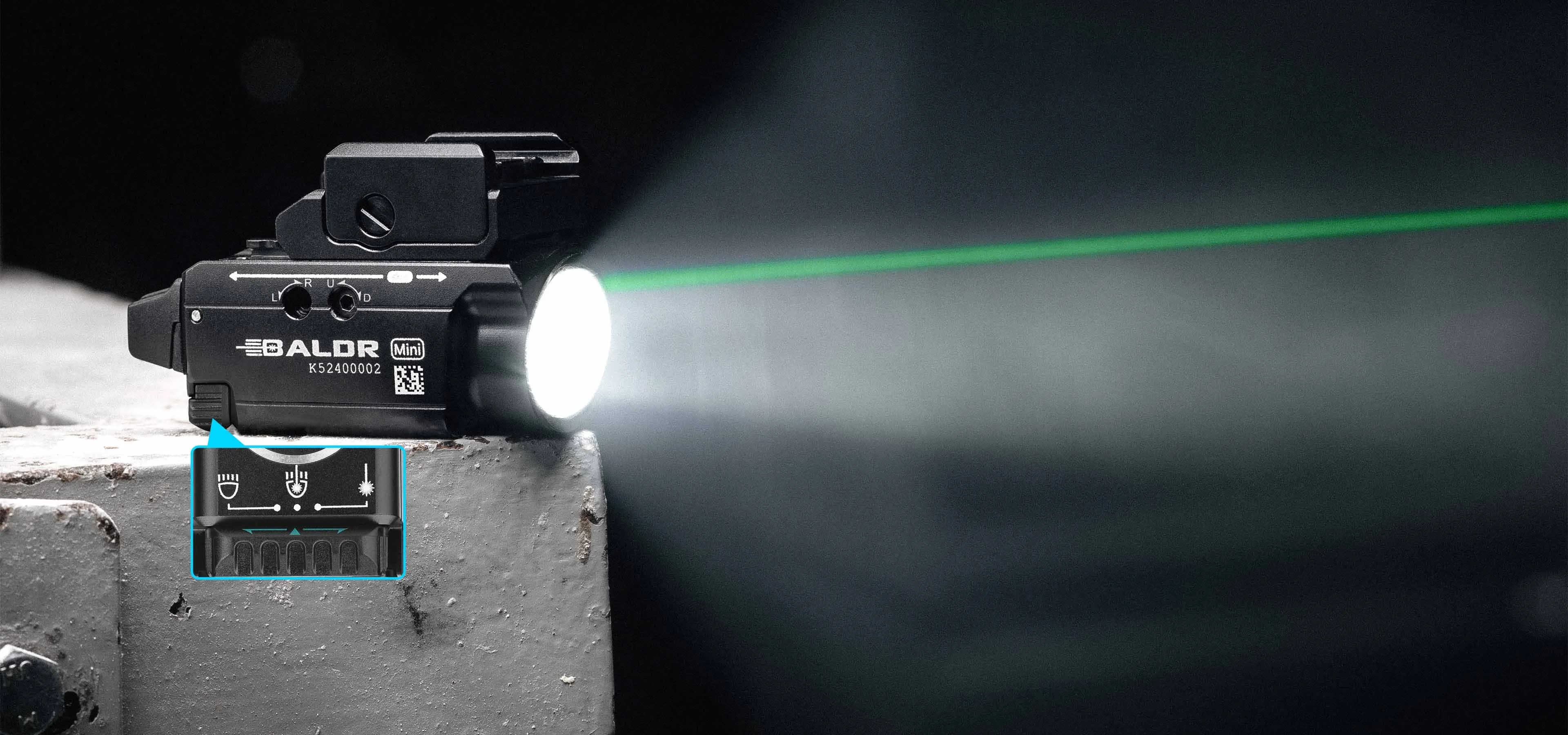 Baldr Mini 600LM Green Laser RL Mini Red Laser Tactical Light