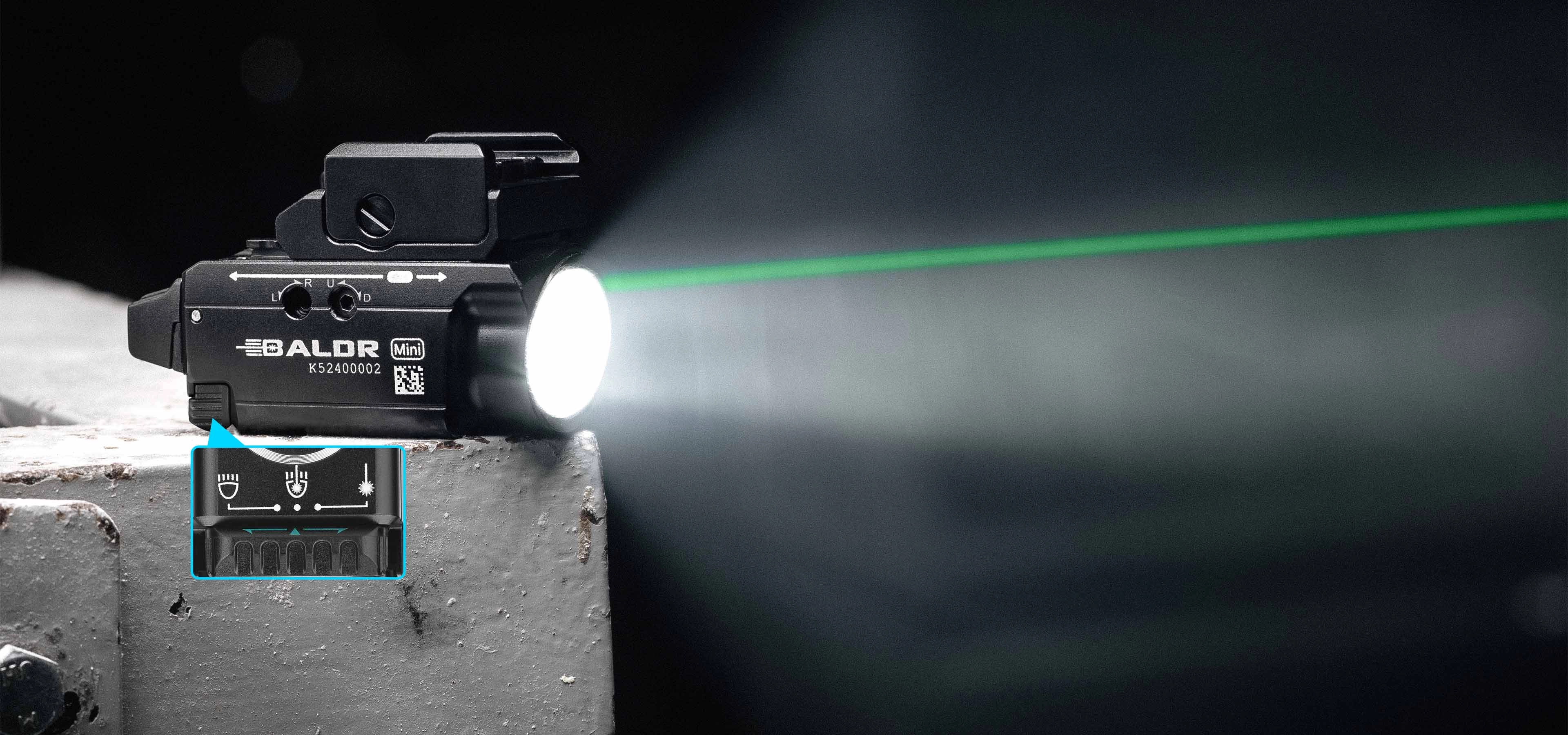 Baldr Mini 600LM Green Laser RL Mini Red Laser Tactical Light