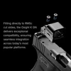 Olight Black Osight K RMSc Exploded View Showing Direct Mounting and Screws on Pistol Slide for Tactical Optics Compatibility