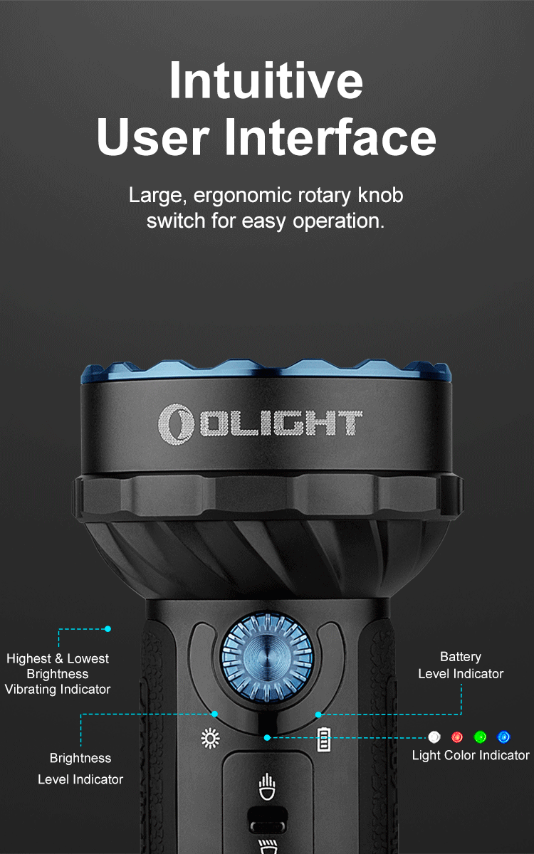 Marauder Mini 7000 Lumen LED Flashlight Dual Beam RGB Outdoor - Olight