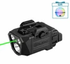 Olight Black Osight R Weapon Light Side View with Green Laser Beam and Free Sphere G Ambient Light Gift
