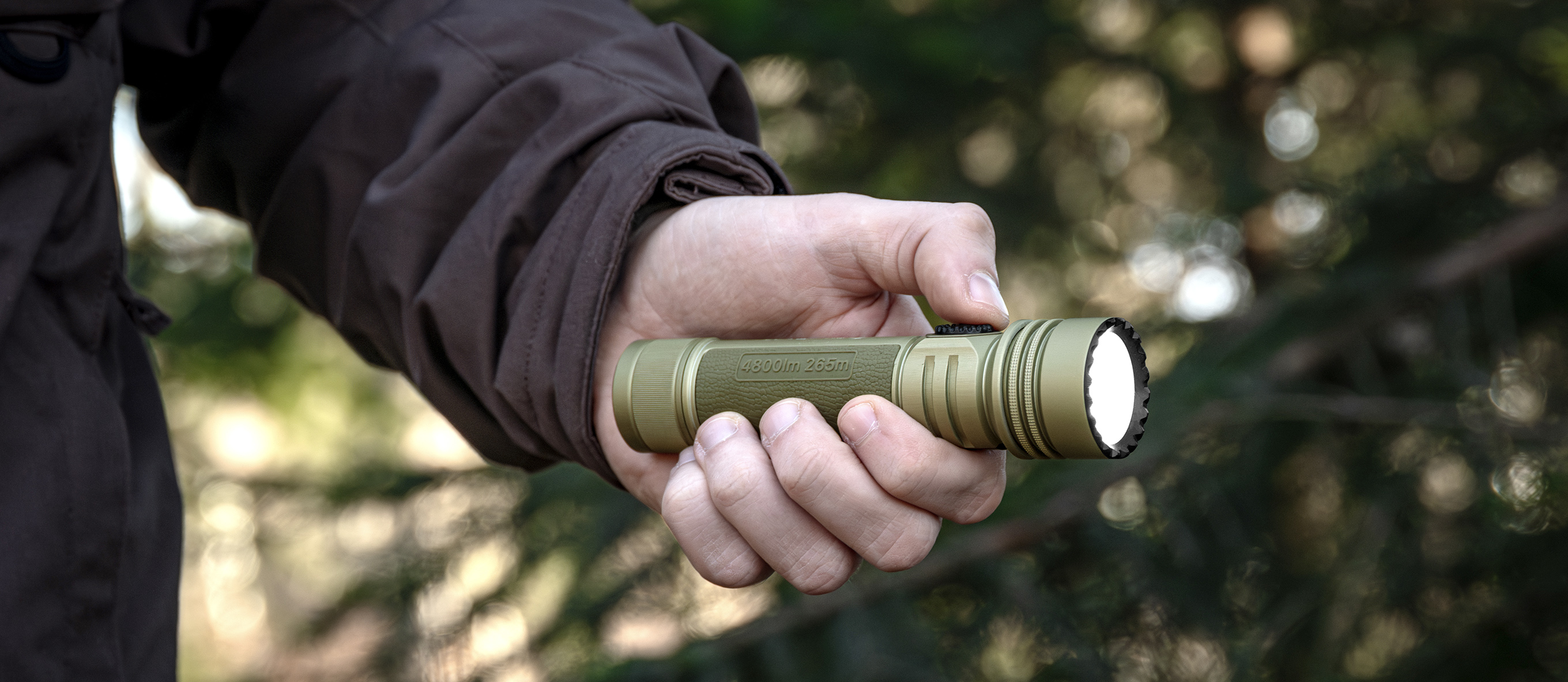 Olight Seeker Ultra Durable 4800LM LED Flashlight Olive Green - Olight