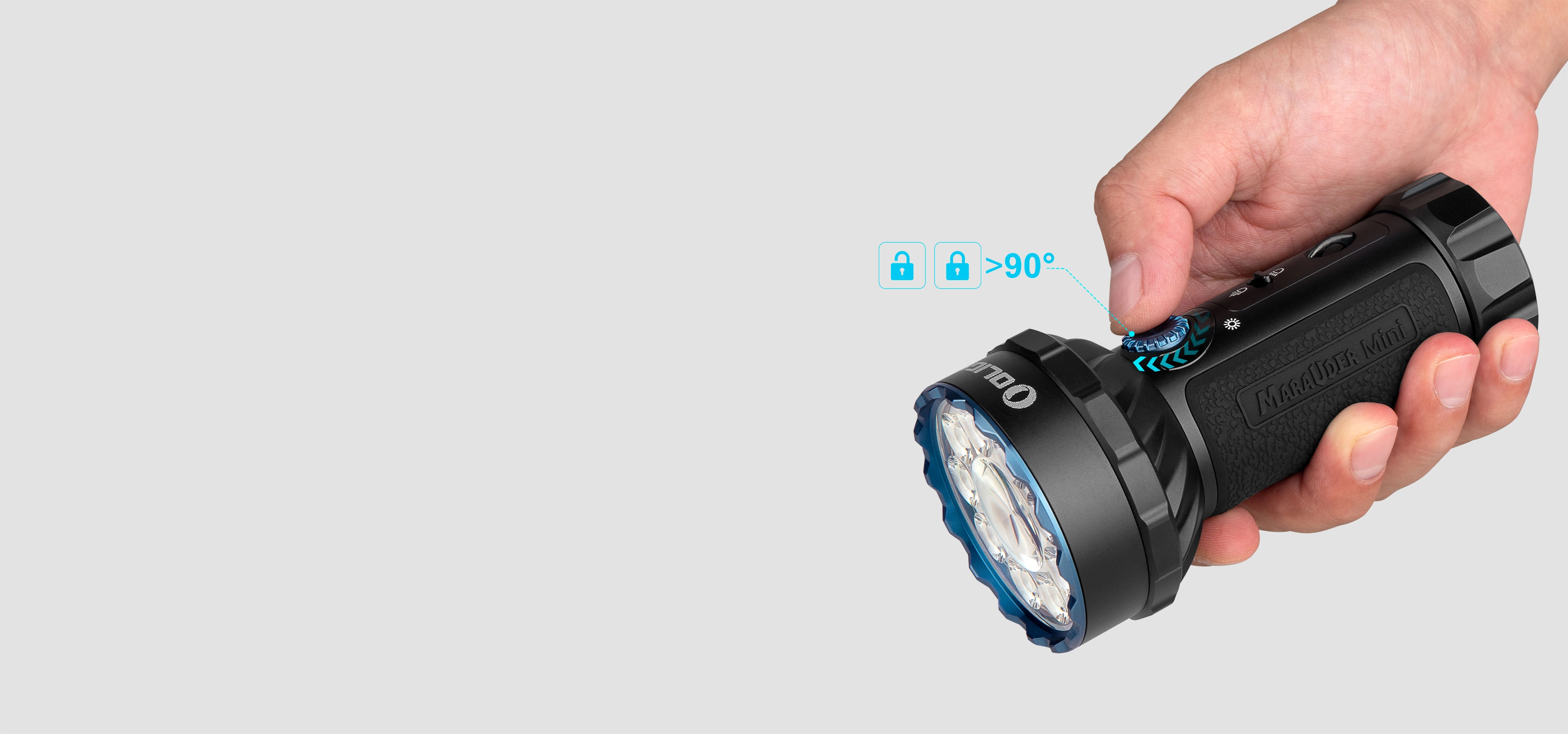 Marauder Mini 7000 Lumen LED Flashlight Dual Beam RGB Outdoor - Olight