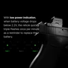 Black Olight Osight K optic on pistol close-up showing low power indicator triple-flash reticle feature for tactical use