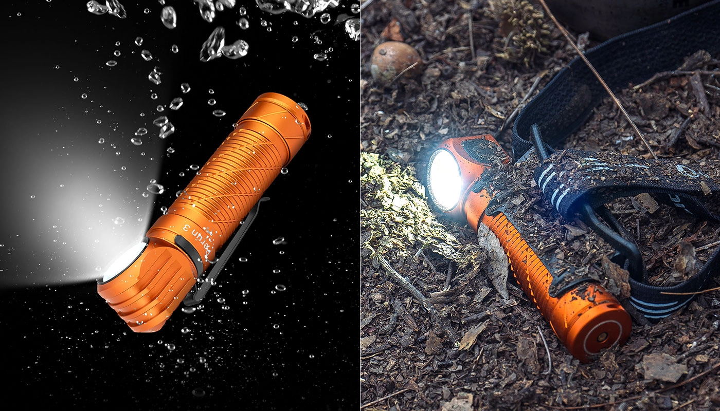 Perun 3 Headlamp 3000 Lumens White Red Light Rechargeable