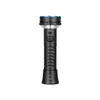 Olight Black PROWESS Flashlight Front View with Diamond Texture Grip and Rotary Switch for Outdoor Camping and Search