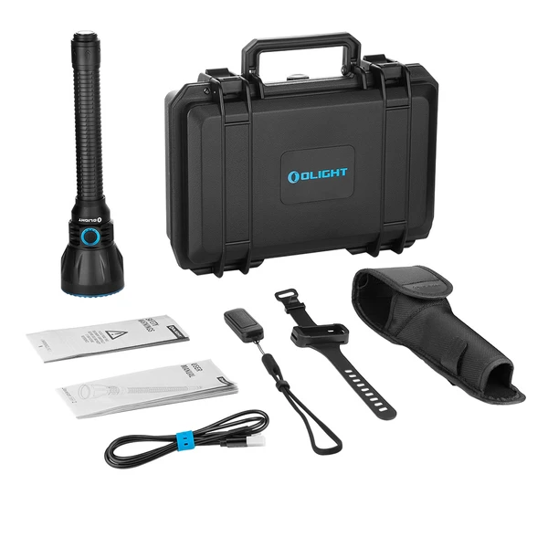 Olight Black Javelot Turbo 2 Flashlight Kit with Case and Accessories for Outdoor and Tactical Use