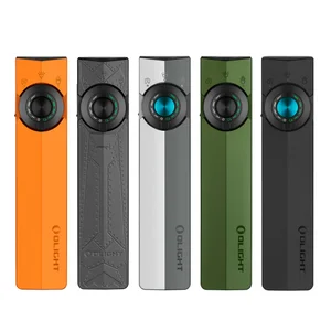 Olight Black ArkPro Top View with a Blue Control Dial and Functional Icons for Illumination and UV Light