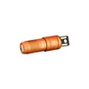 Orange imini 2 compact LED flashlight with direct USB-A charging.