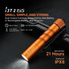 Olight Orange I3T 2 compact flashlight side view with pocket clip, offering dual-output and 21-hour runtime for EDC.