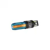 Blue and orange iMini 2 flashlight, USB rechargeable.
