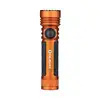 Olight Orange Seeker 4 Pro Flashlight Front View with Textured Grip and Side Switch for Powerful Illumination and Everyday Carry