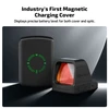 Magnetic charging cover with battery display for a red dot optic, showing 75% charge.