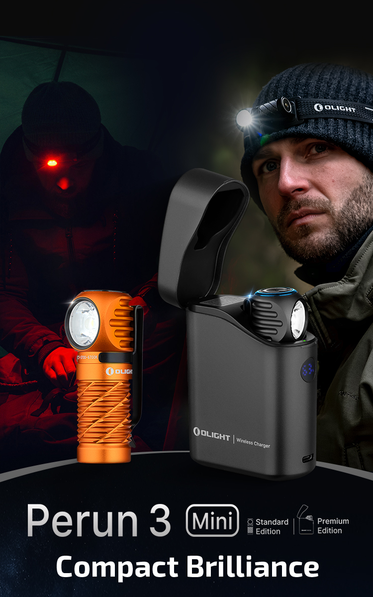 オーライト　olight perun3 mini HCRI NW ブラック OLIGHT オーライト Perun 3 Mini Premium ブラック オレンジ 長