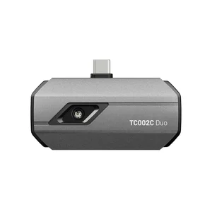 TC002C Duo thermal imager on white background, Type-C USB thermal camera, infrared camera for smartphones