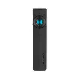 Olight Black ArkPro EDC Flashlight Front View with Rotary Switch and Indicator Lights for Everyday Carry