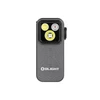 Olight Grey Oclip Pro multi-functional work light front view with flood, spot, and red LEDs for EDC and emergency.