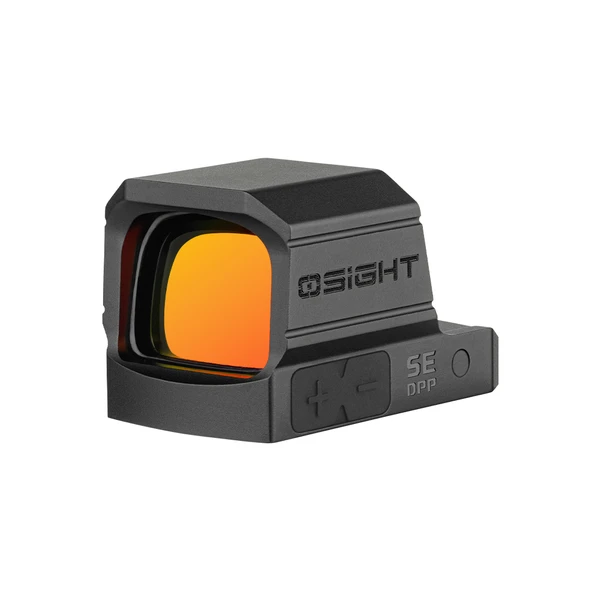 C-SIGHT SE DPP enclosed red dot sight with an orange tinted lens on a white background