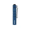 Olight Blue I3T 2 Flashlight Side View with textured grip and pocket clip for everyday carry