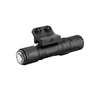 Black Olight tactical weapon light with integrated Picatinny rail mount.