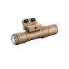 Tan Olight weapon light with Picatinny rail mount