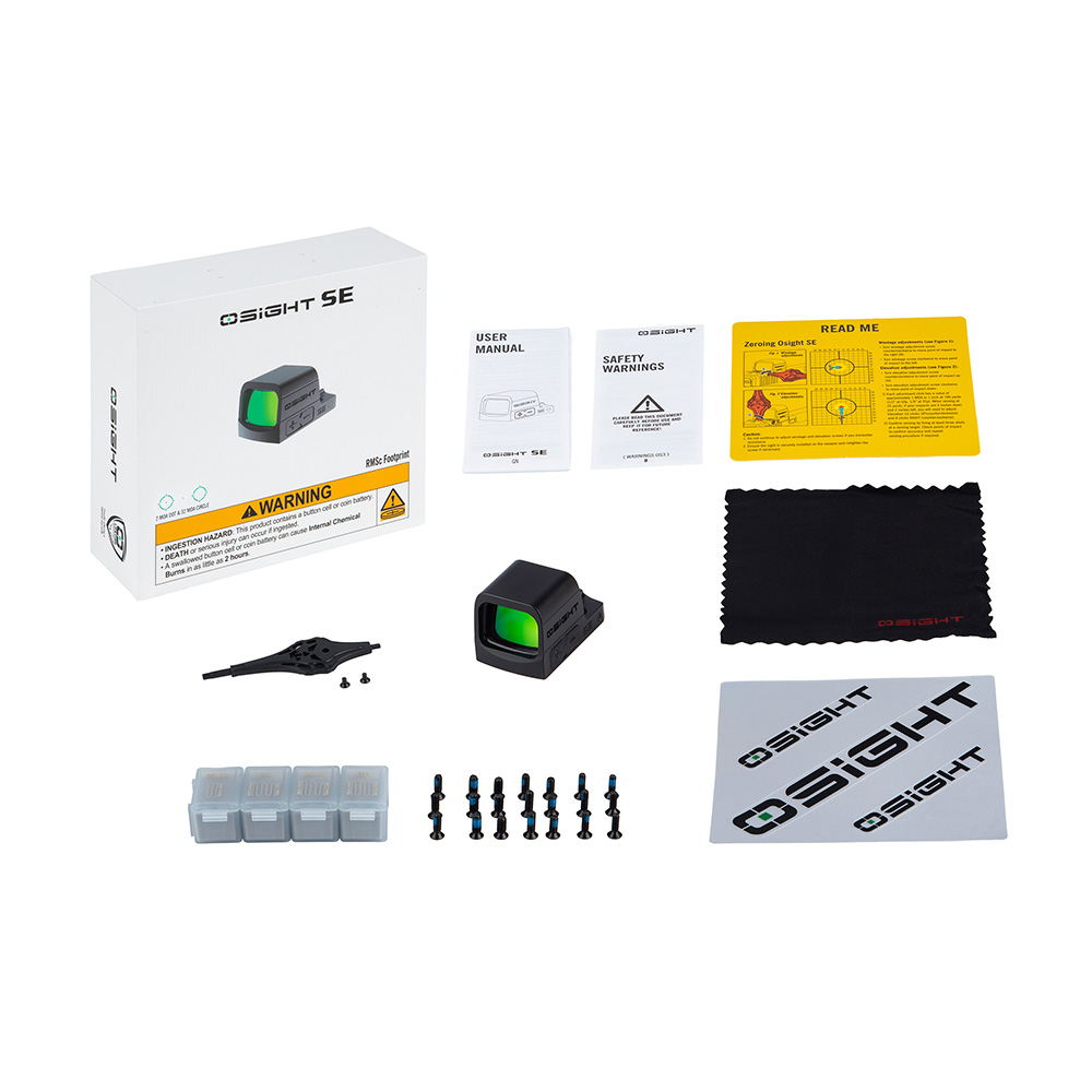 Osight SE Enclosed Emitter RMSc Red Dot Replaceable Battery Optic