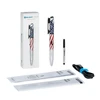 Olight O'Pen 3 US flag penlight with box, refill, charging cable, safety warnings, and user manual
