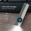 Olight Gray ArkPro EDC Flashlight with 1500 lumens and 205 meters beam distance for everyday carry and utility.