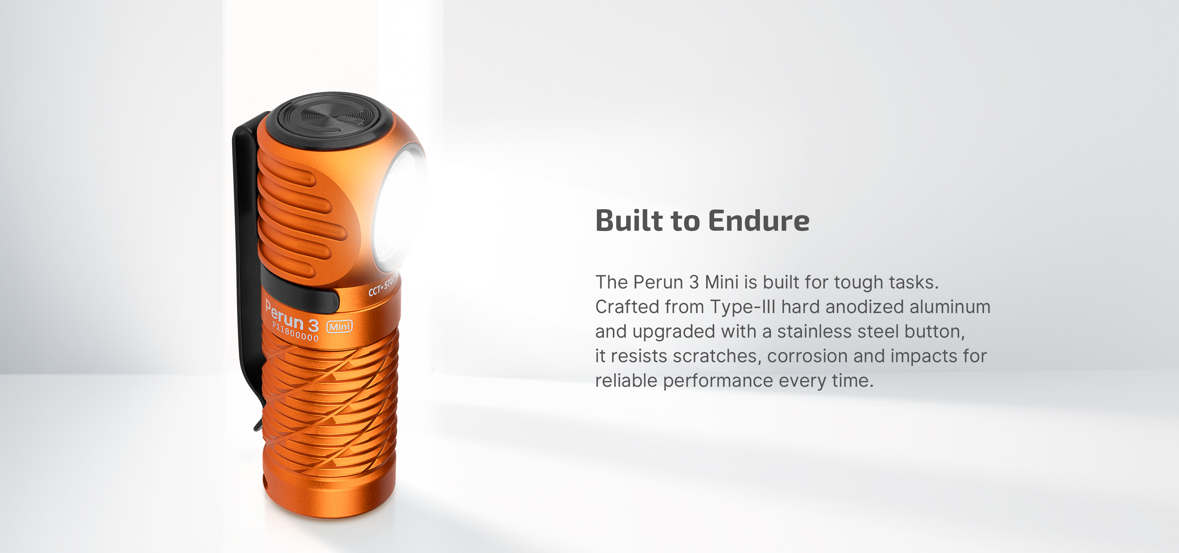 Olight Perun 3 Mini Premium Orange High Lumen 1250 LMS Red