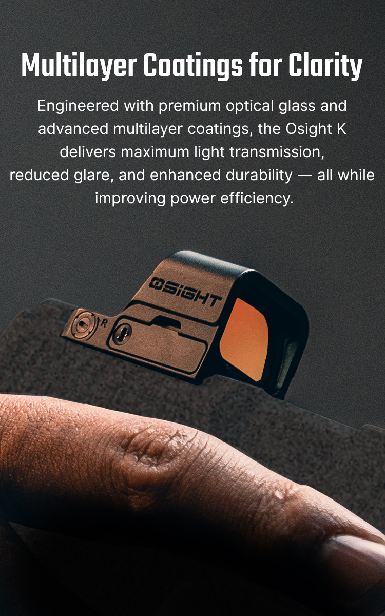 Osight K Open Reflex Red Dot Optic RMSc Motion Sensor Sight