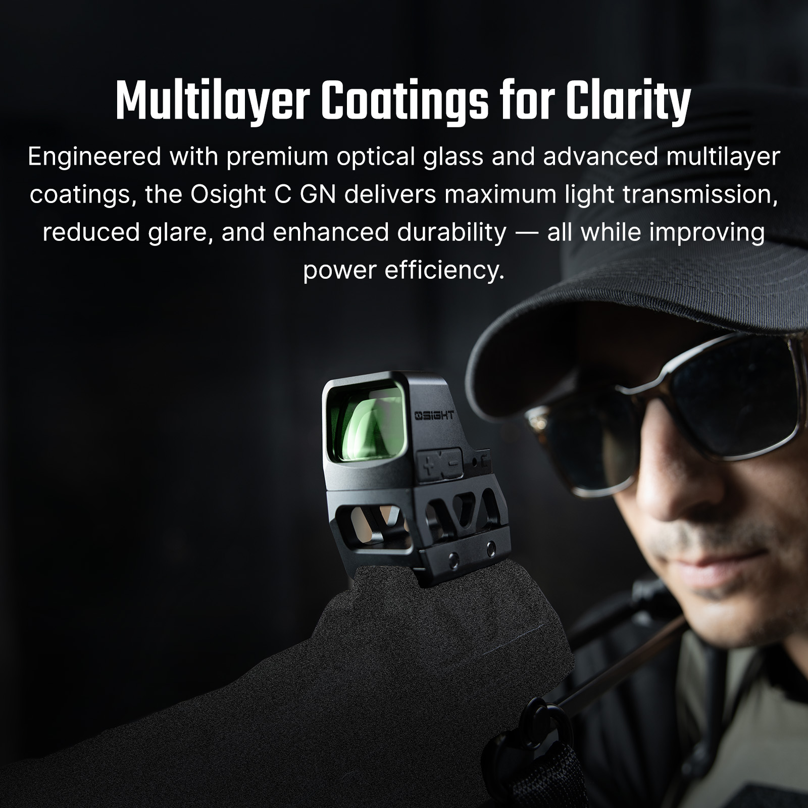 Osight C Red Dot Sight Side Loading Multi Reticle Reflex Optic