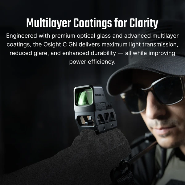 Osight C Red Dot Sight Side Loading Multi Reticle Reflex Optic