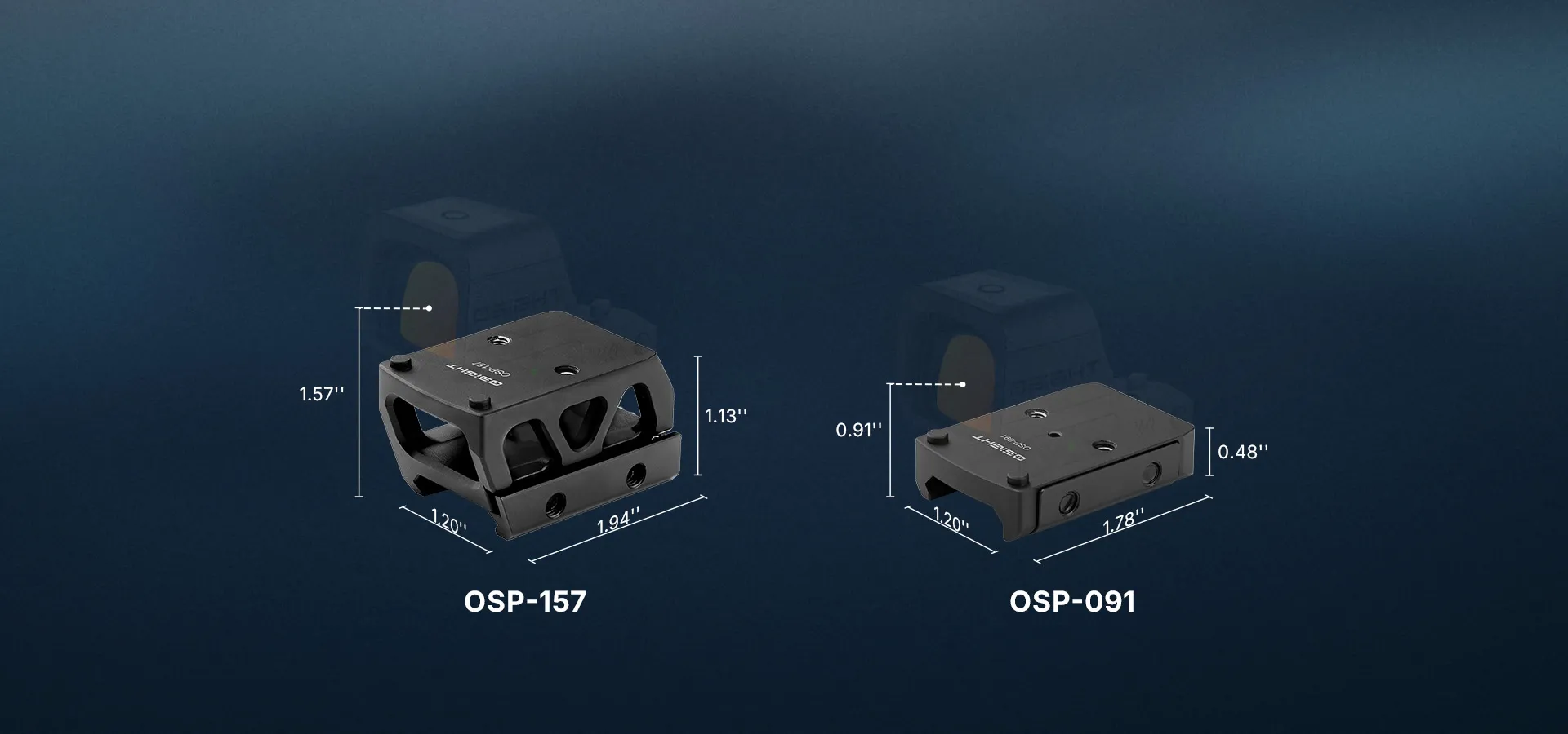 Osight XR Enclosed Red Dot Sight RMR Footprint Multi Reticle Optic